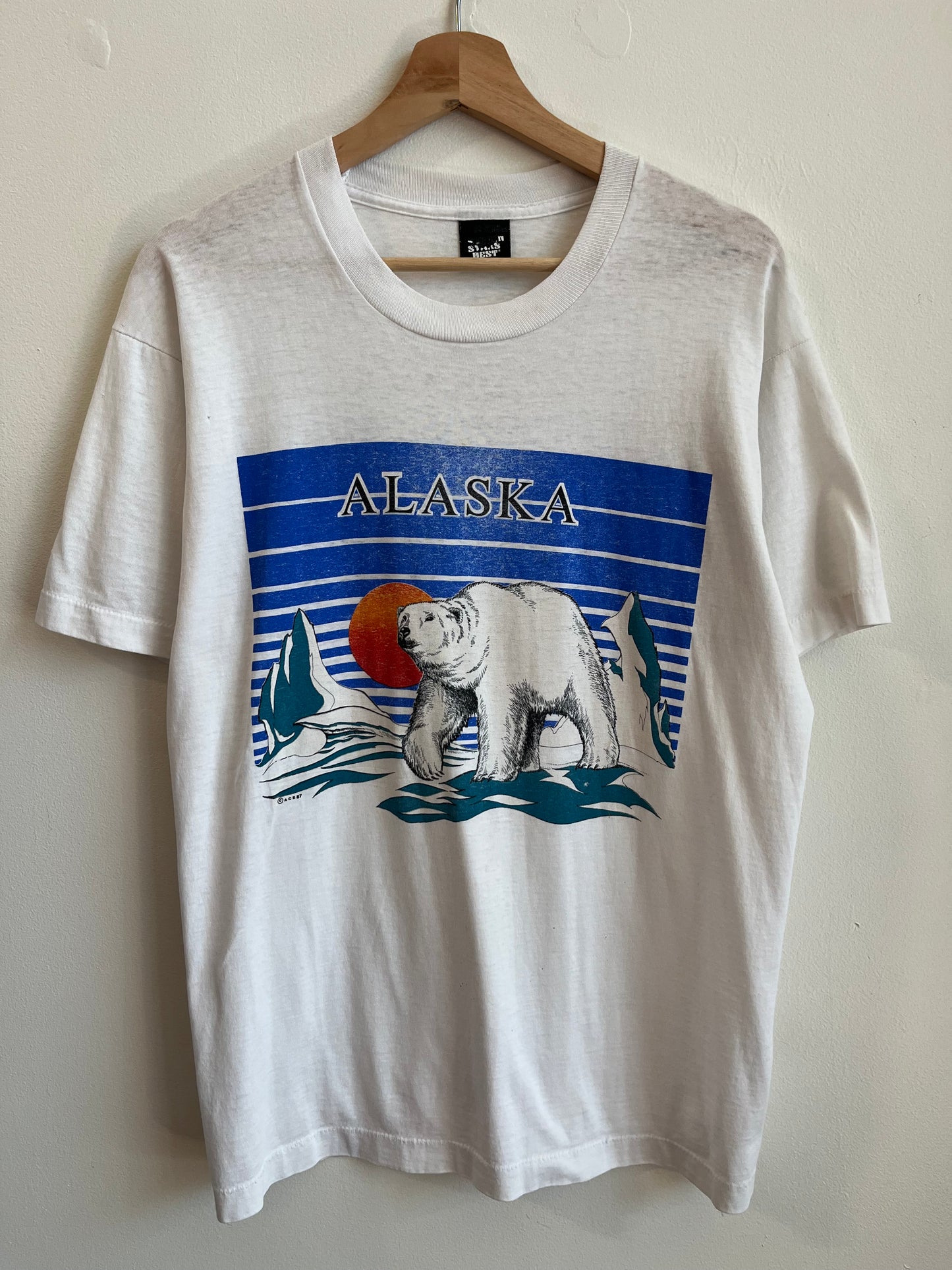 1987 Alaska Polar Bear Nature Tee (L)