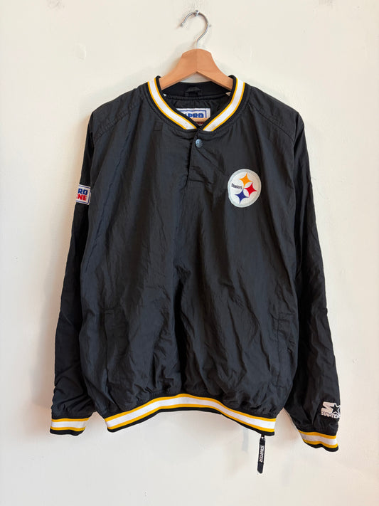 90s Pittsburgh Steelers Starter 1/4 Button Windbreaker (XL)