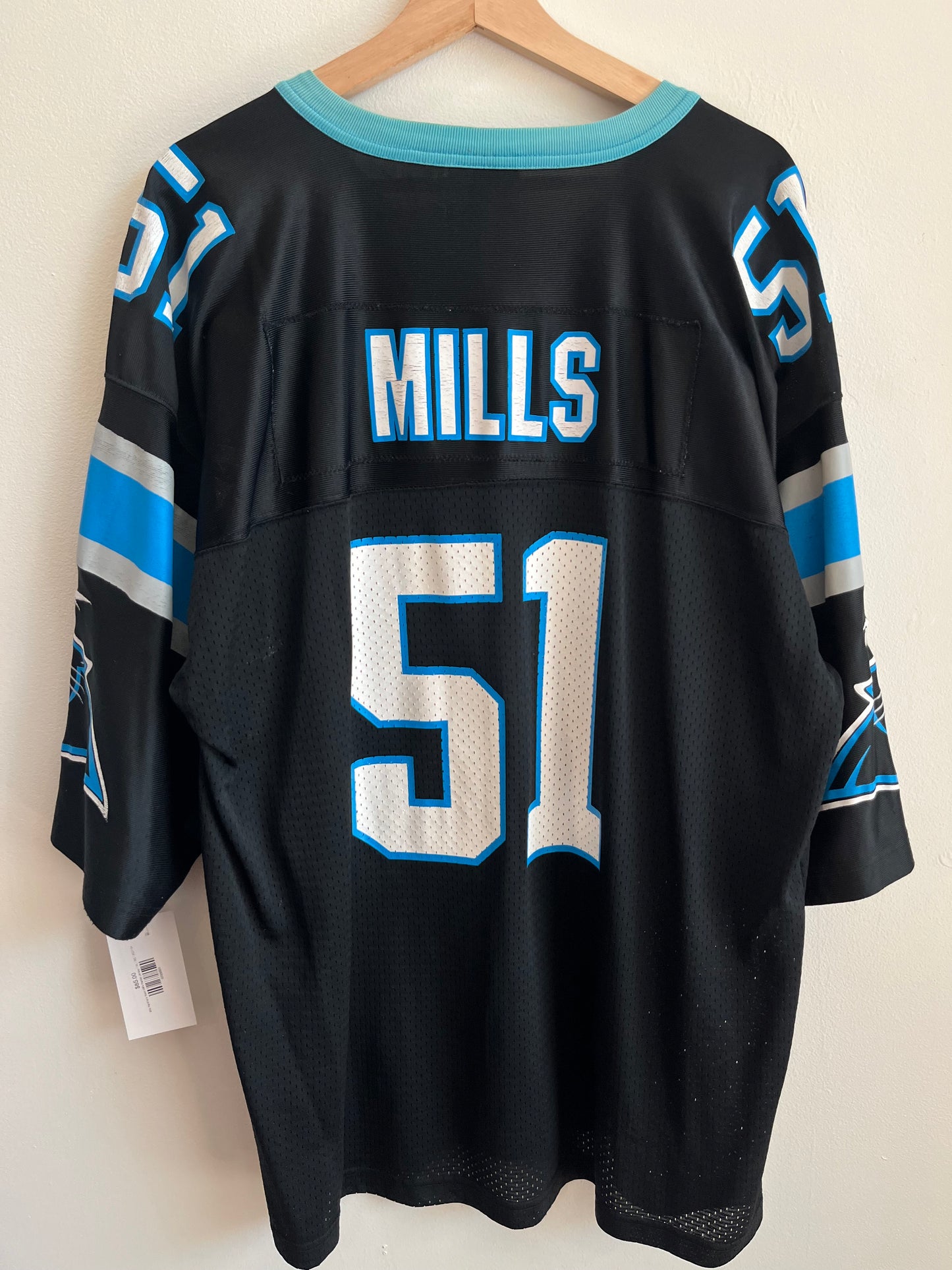 90s Carolina Panthers Sam Mills Faded Reebok Jersey (XL)