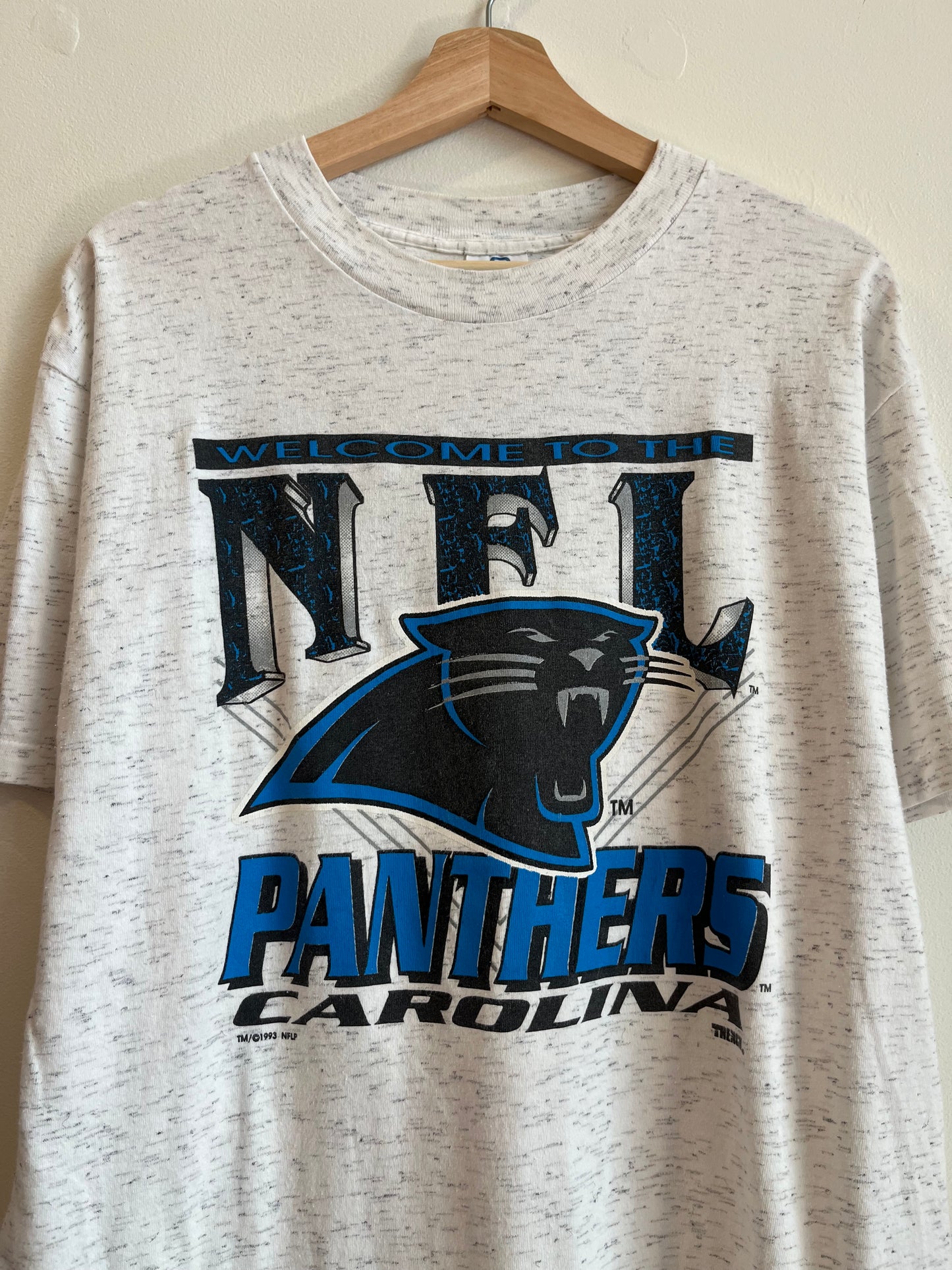 1993 Carolina Panthers NFL Grey Belton Tee (L)