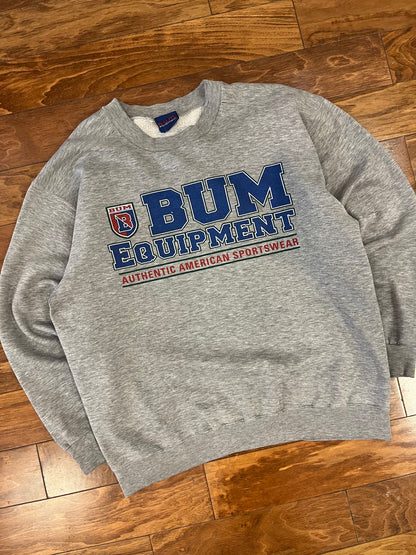 00s Bum Equipment Distressed Grey Crewneck (XL)