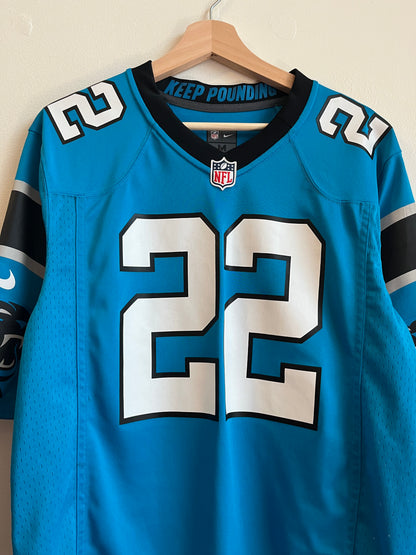 2021 Carolina Panthers Christian McCaffery Blue Nike Jersey (M)