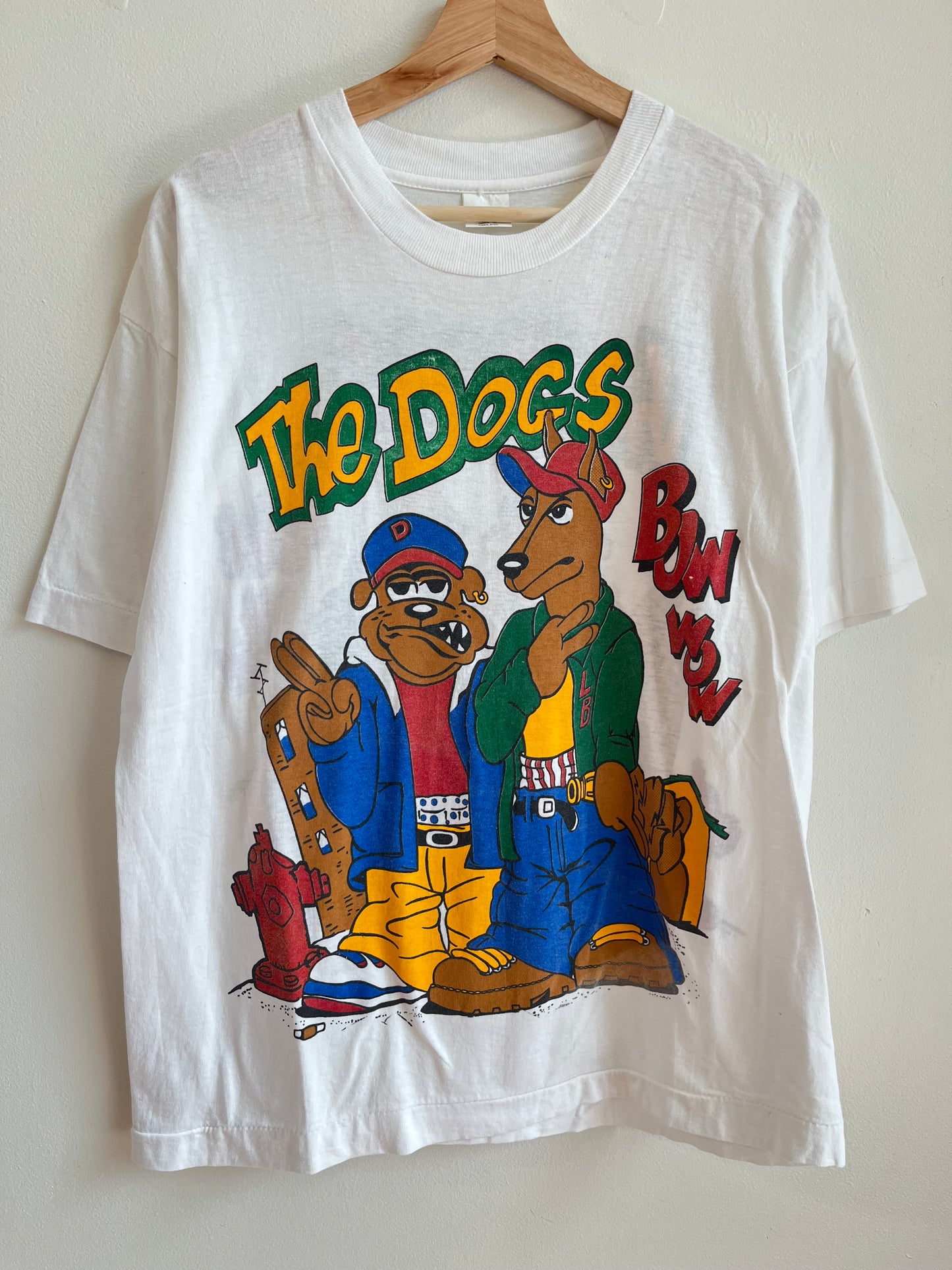 1990s Bow Wow The Dogs Front/Back Graphic Music Tee (M)