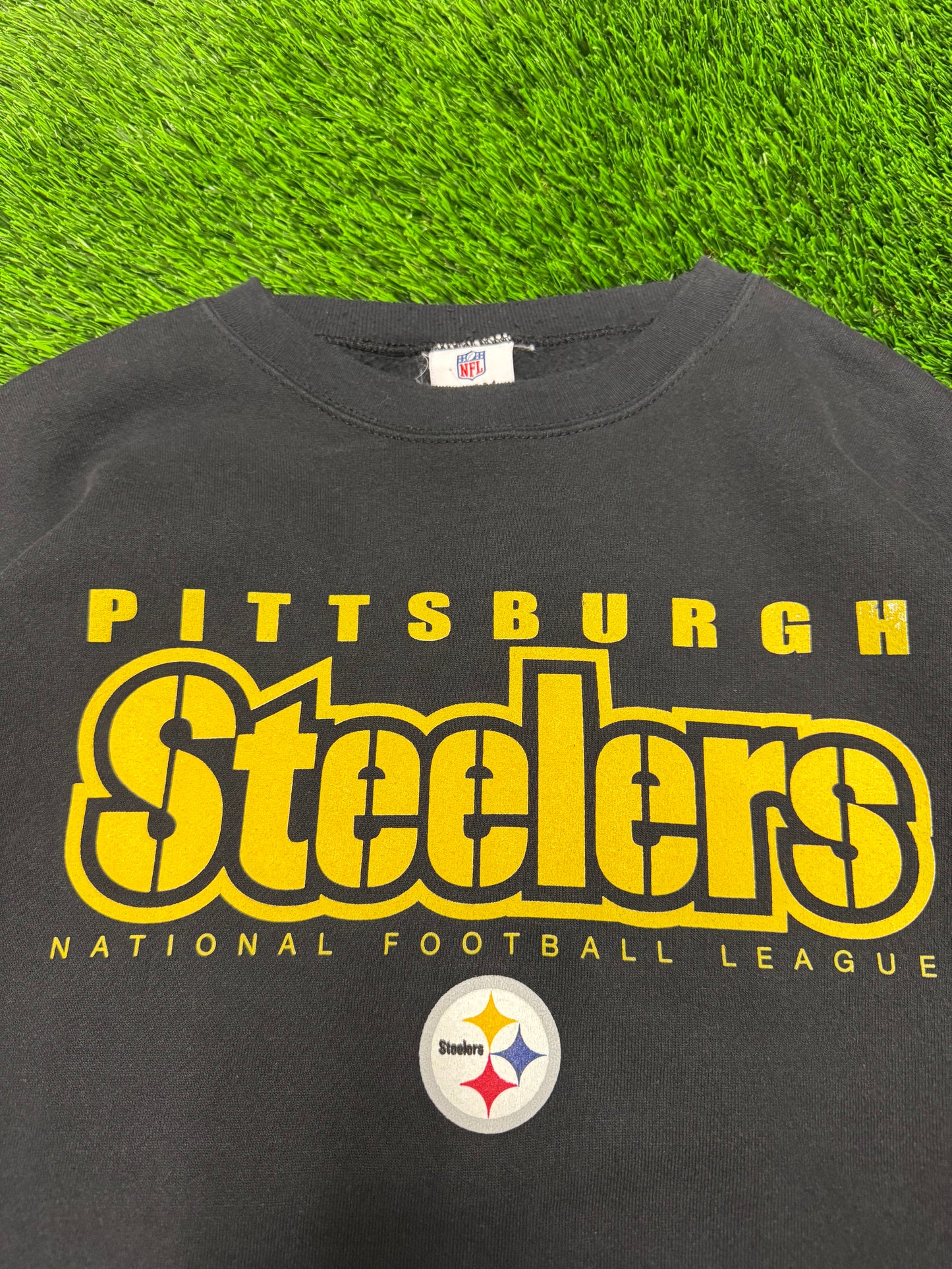 00s Pittsburgh Steelers NFL Black Crewneck (XXL)