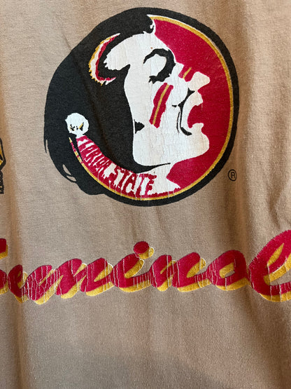 90s Florida State University FSU Team Edition Tan Tee (XL)