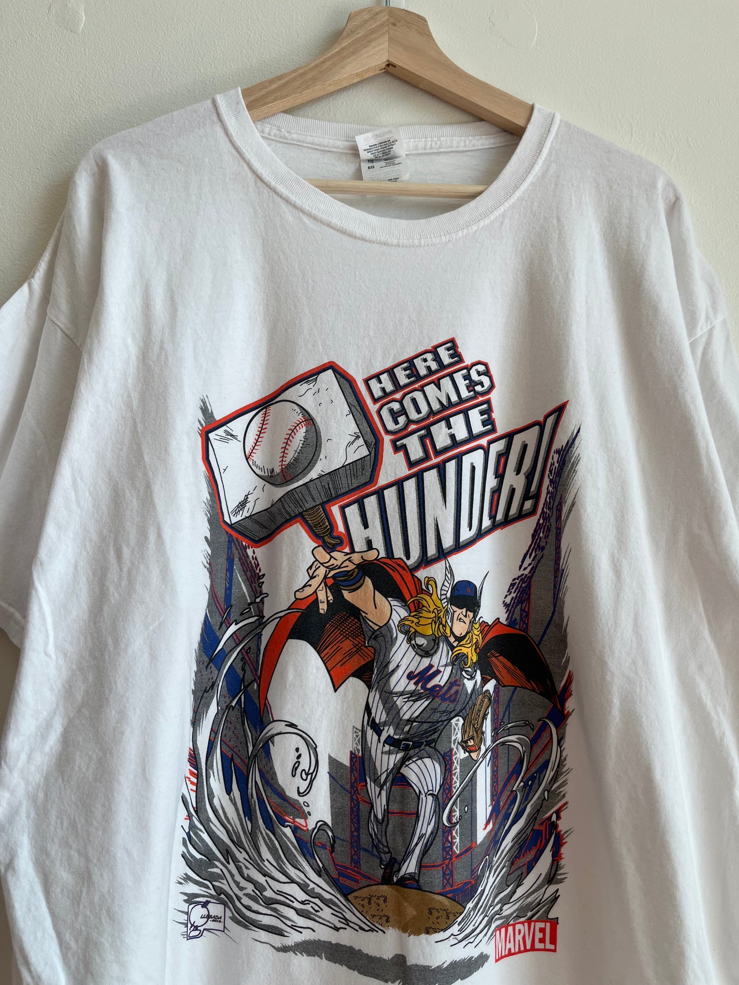 2018 New York Mets Thor "Here Come The Thunder!" Marvel Tee (XL)