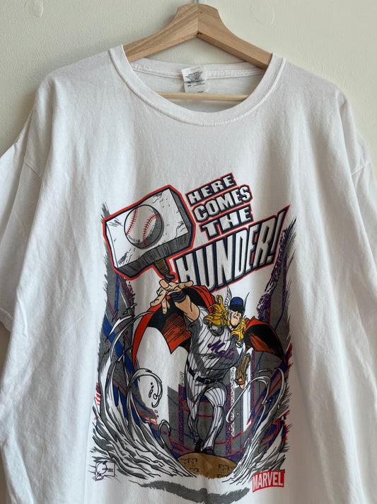2018 New York Mets Thor "Here Come The Thunder!" Marvel Tee (XL)