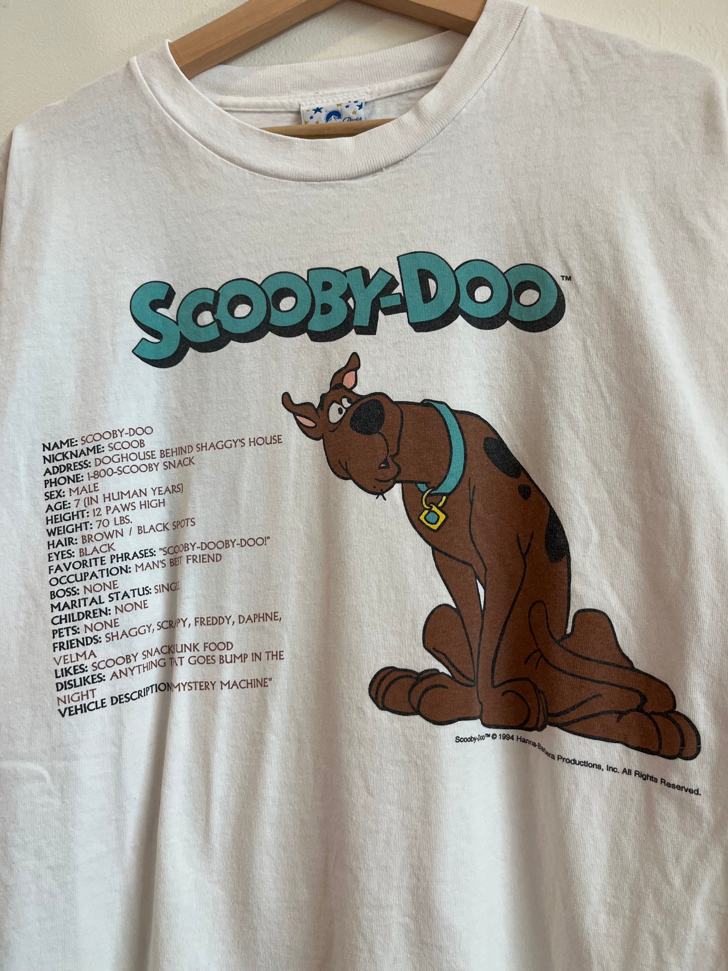 1994 Scooy-Doo White Profile Graphic Tee (XL)