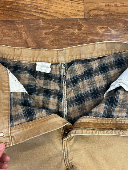 2009 Carhartt Flannel Lined Tan Pants (38 x 34)