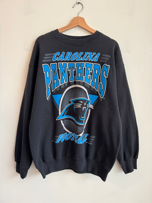 1993 Carolina Panthers Football Black Crewneck (XL)