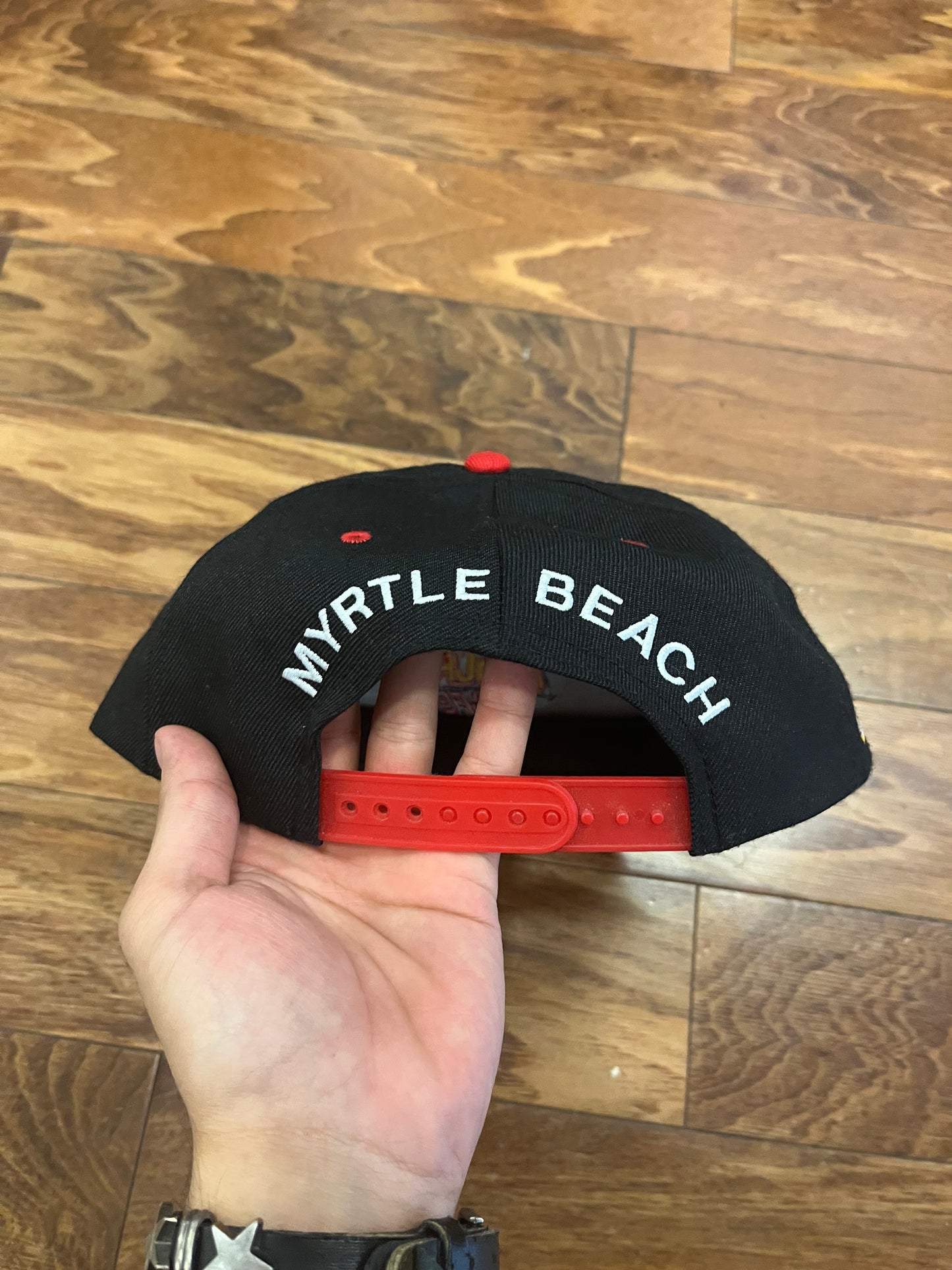 90s Nascar Cafe Myrtle Beach Black and Red Hat