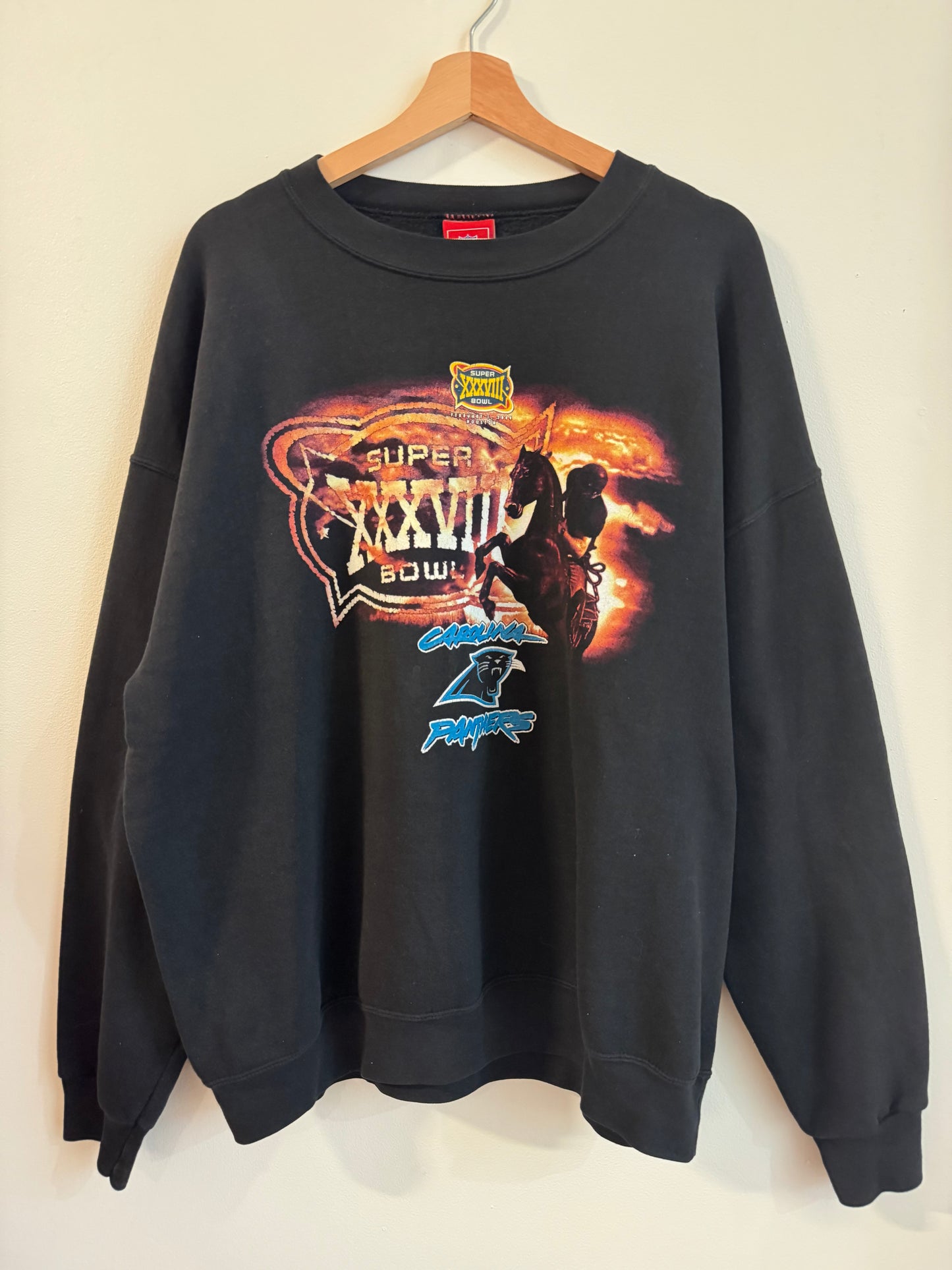 2004 Carolina Panthers Super Bowl XXXVIII Crewneck (XL)