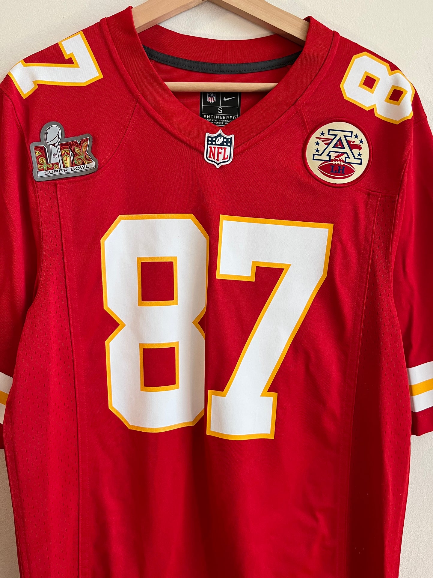 2025 Kansas City Chiefs Travis Kelce Super Bowl LIX Jersey (S)