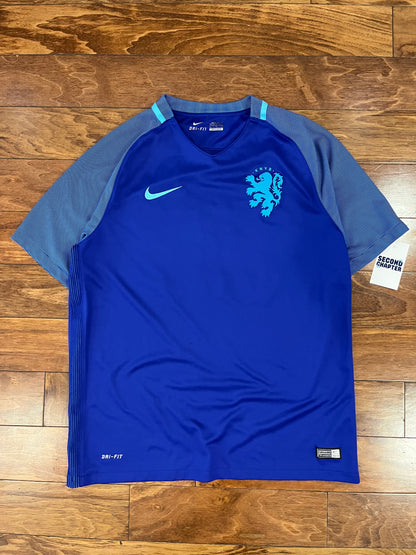 Netherlands KNVB National Team Nike Away Soccer Jersey 2016 Kit (L)