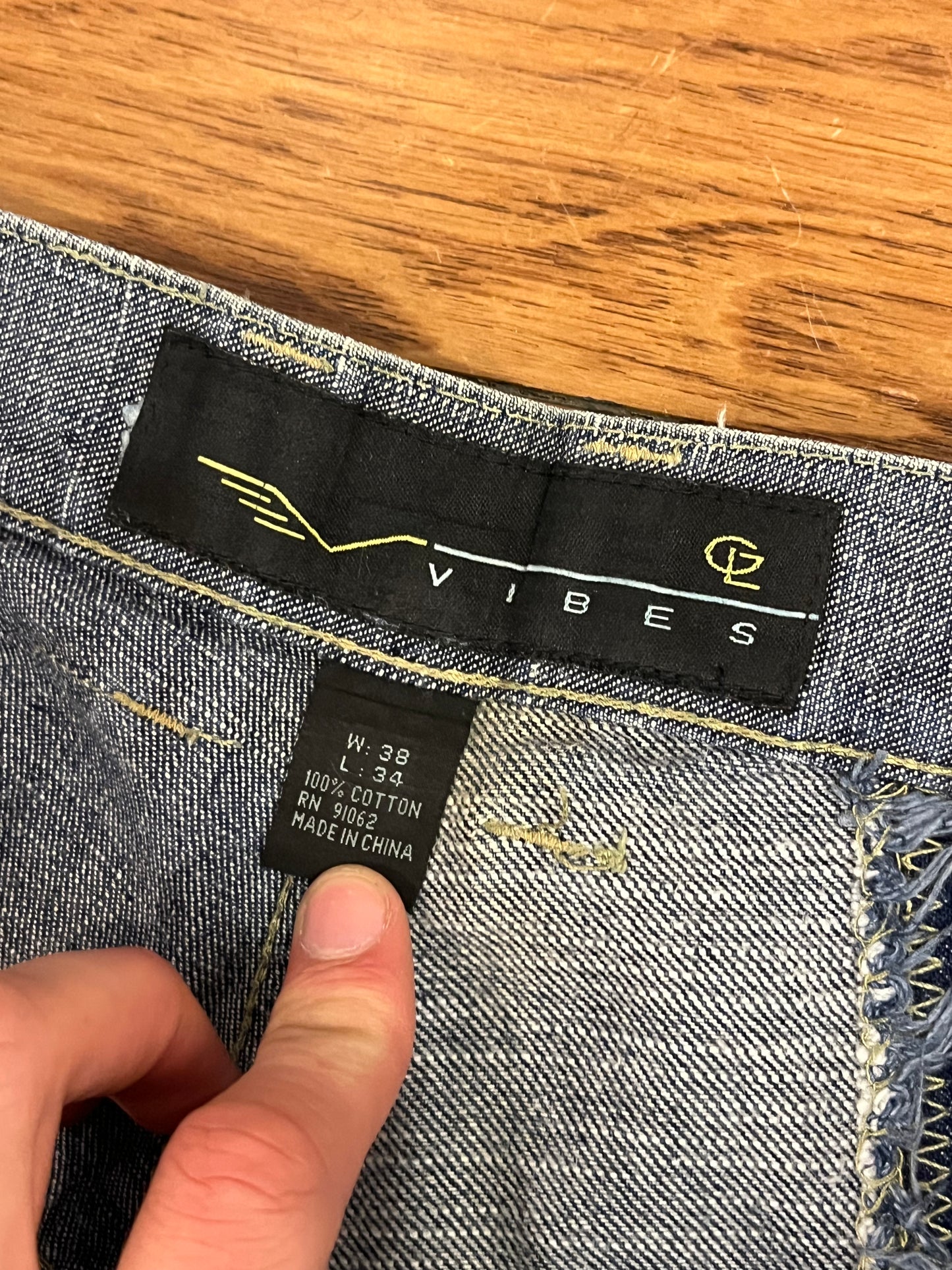 00s Vibes Baggy Patchwork Baggy Jeans (38x30)