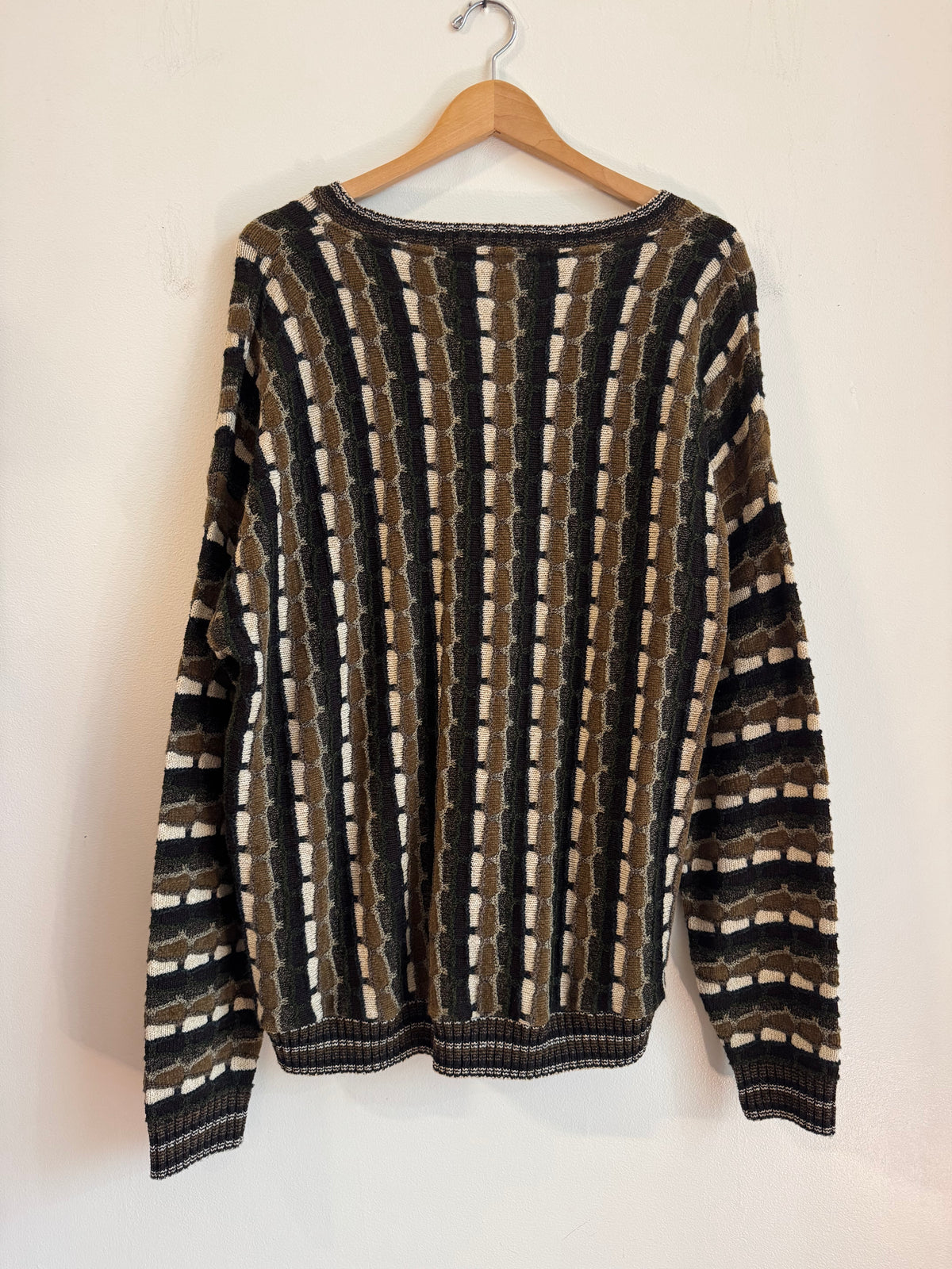 90s Protege 3D Knit Brown Sweater (L)