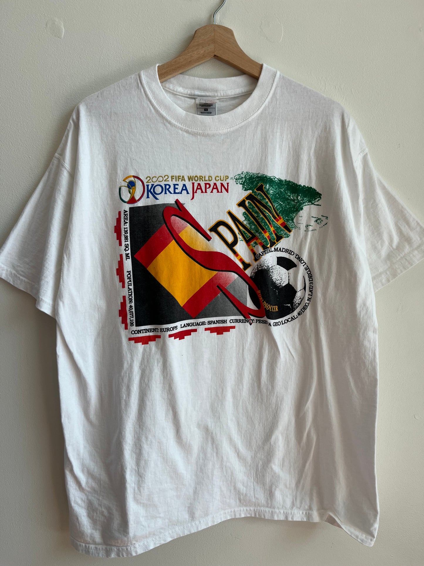 2002 Spain Soccer Vintage World Cup Tee (XL)