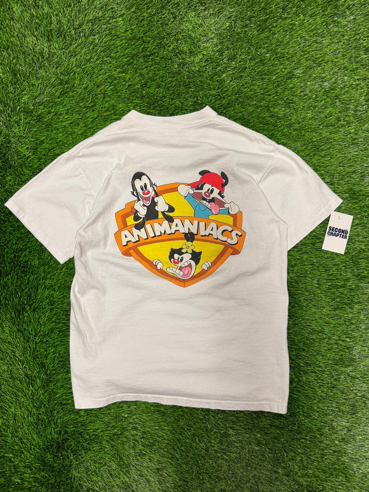 1993 Animaniacs Vintage Warner Bros Double Sided Cartoon Tee (L)