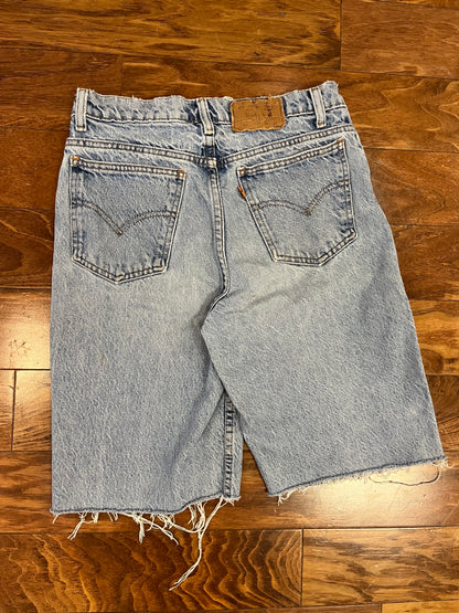 90s Levi's Student Vintage Orange Tab Distressed Light Wash Jeans (28)