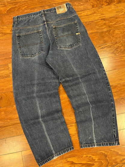 00s South Pole Faded Tan Tab Jeans (38 x 32)