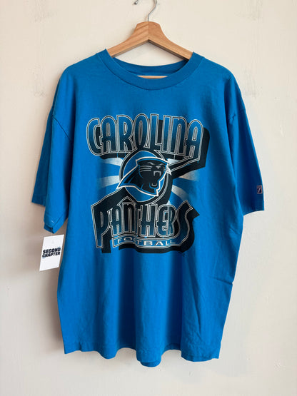 1995 Carolina Panthers Electric Blue Logo 7 Tee (XL)