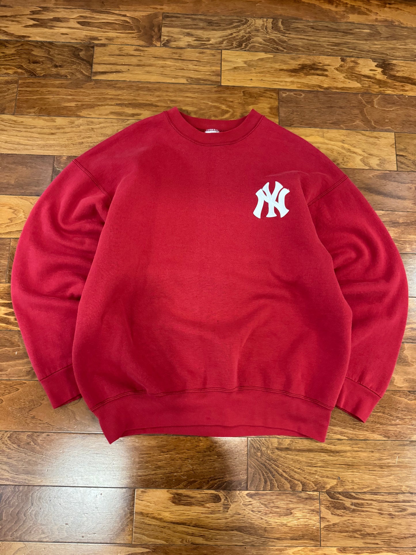 90s New York Yankees BVD Maroon Embroidered Crewneck (XXL)