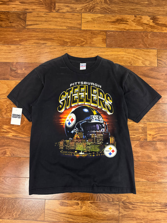90s Pittsburgh Steelers True-Fan Helmet Tee (L)