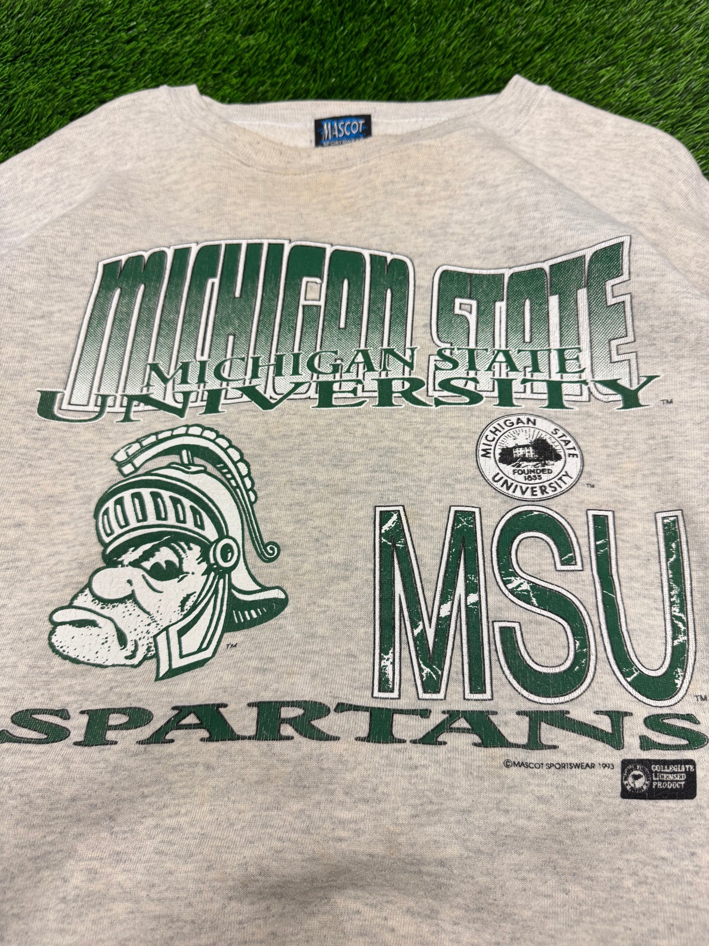 1993 Michigan State University Spartans Graphic Vintage Crewneck (XL)