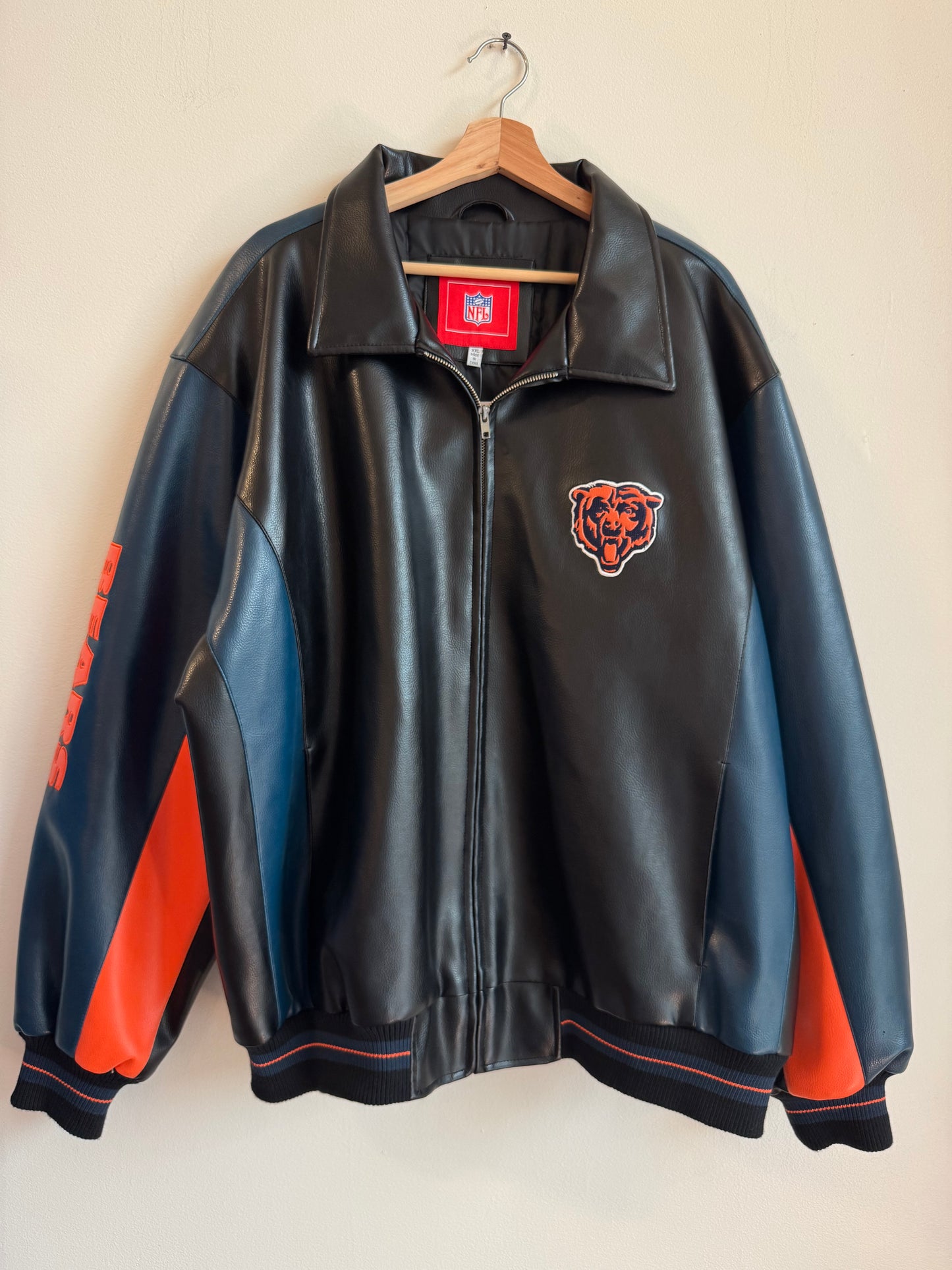 00s Chicago Bears NFL Leather Jacket (XXL)
