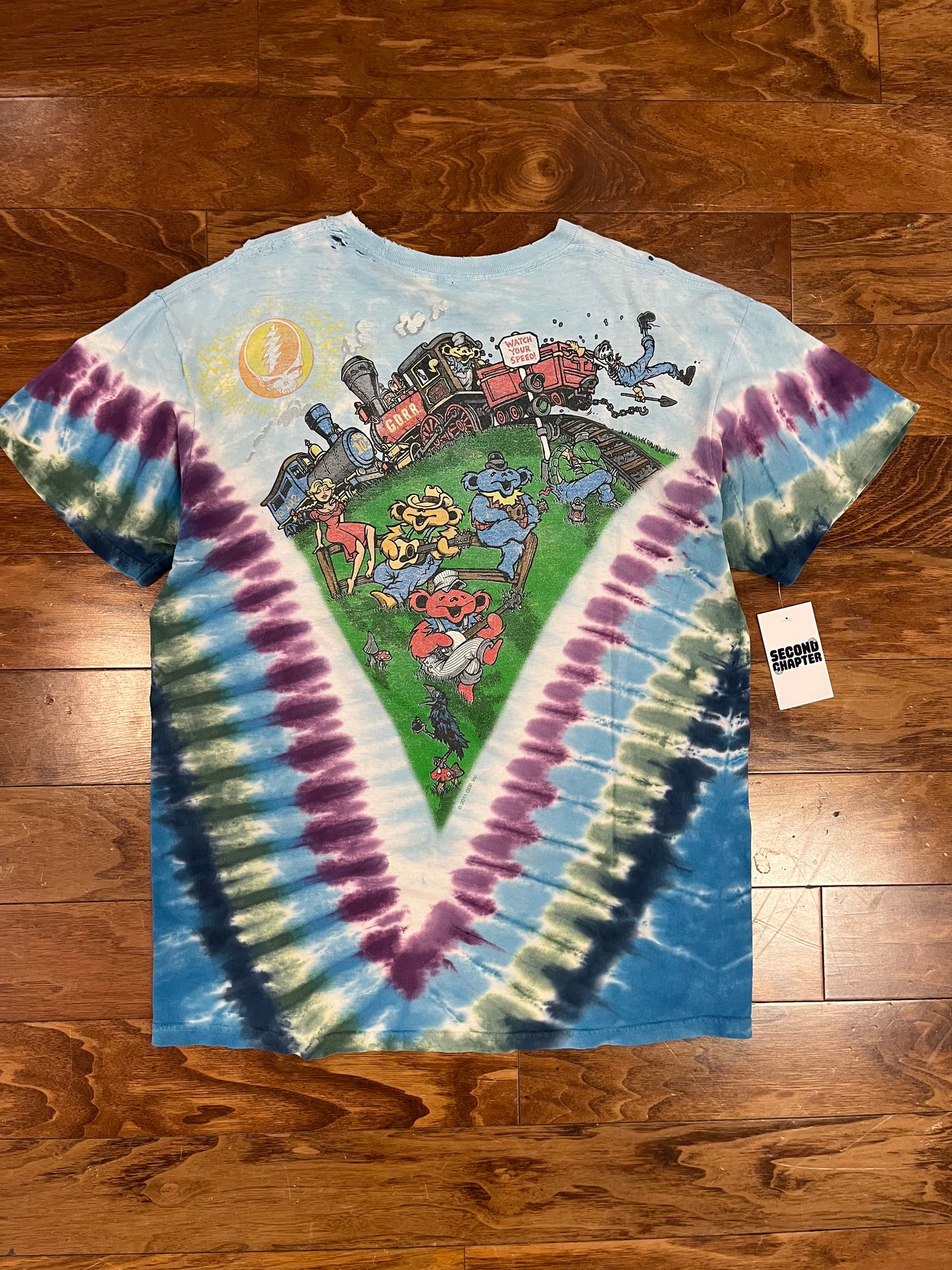 2011 Grateful Dead Tie Dye Graphic Music Band Tee (L)
