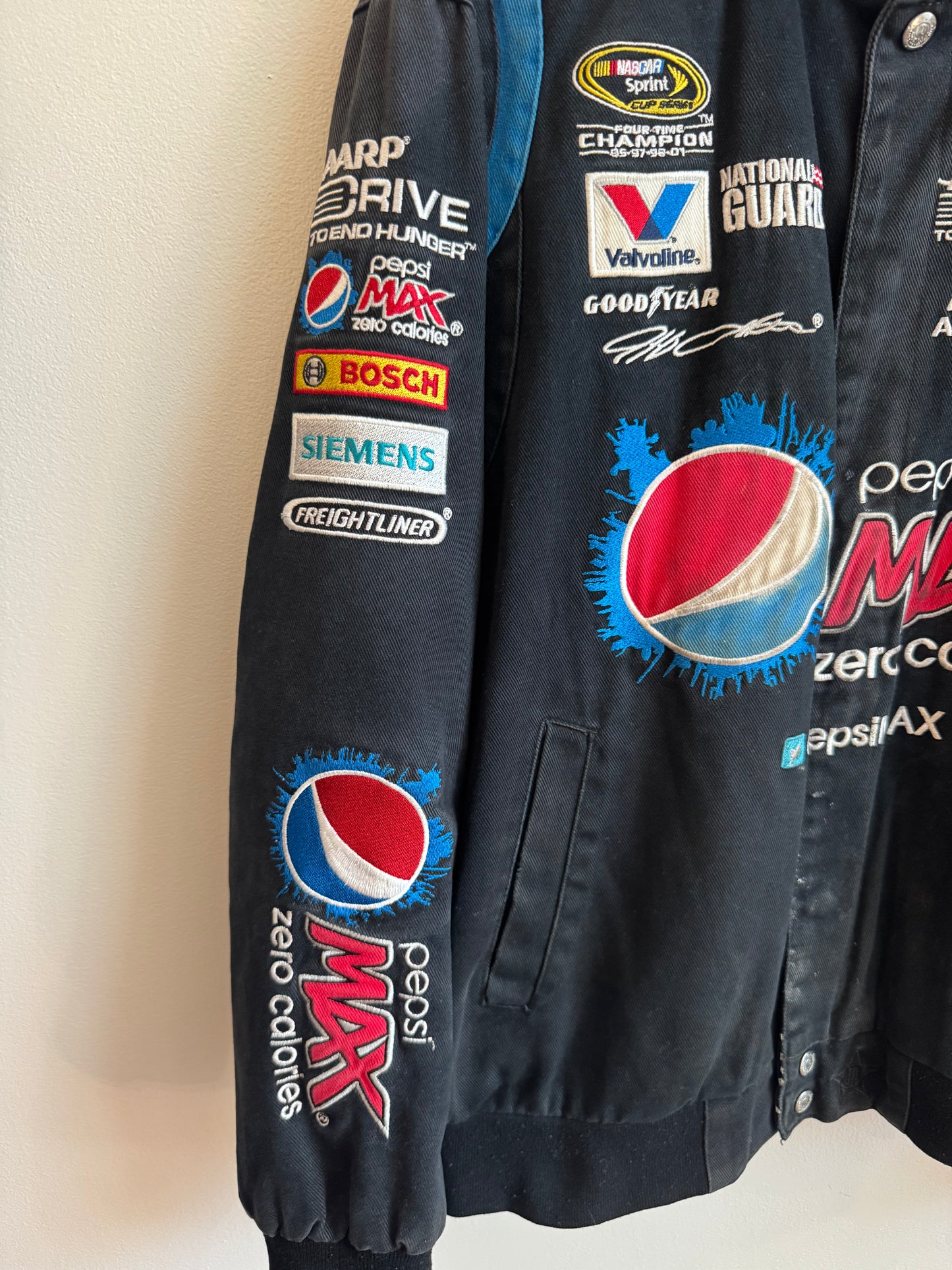 00s Pepsi Max Vintage Faded Nascar Racing Jacket (L)