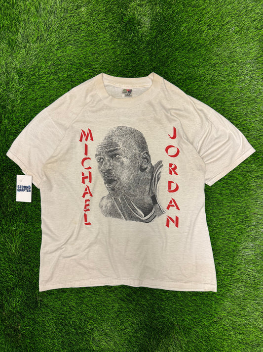 90s Michael Jordan Vintage Big Face NBA Tee (XL)