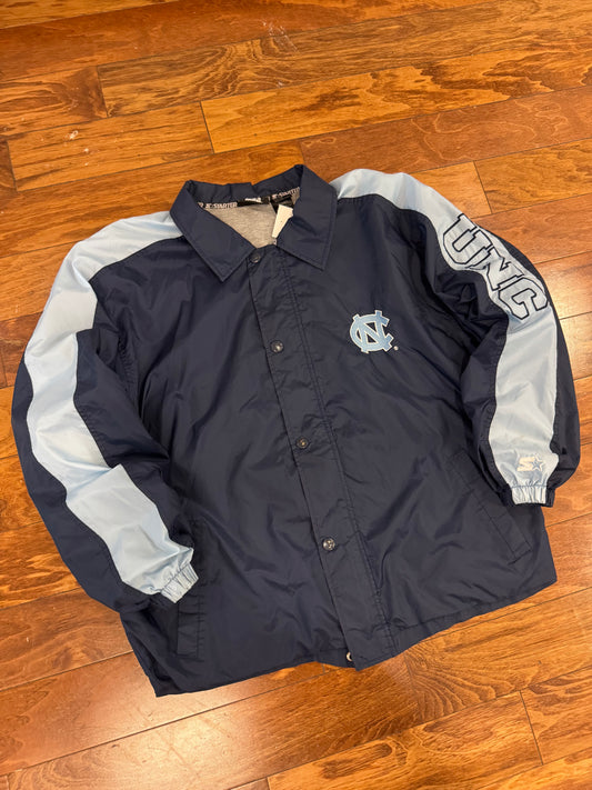 00s UNC Tar Heels Starter Button Down Windbreaker (L)