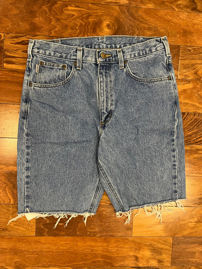 2018 Carhartt Mid Wash Denim Shorts (33)