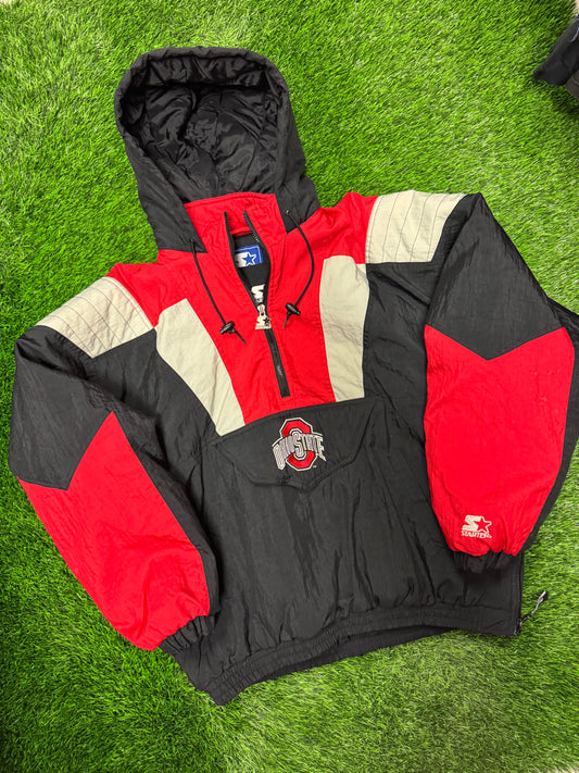 90s Ohio State University (OSU) Vintage Starter Puffer Jacket (XL)