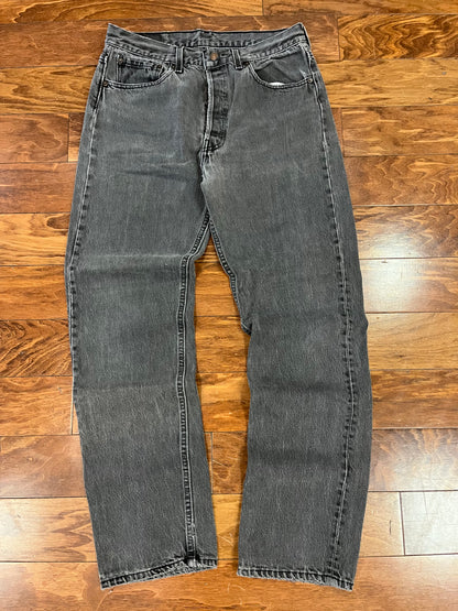 1994 Levi's 501 Vintage Faded Black Jeans (31 x 32)