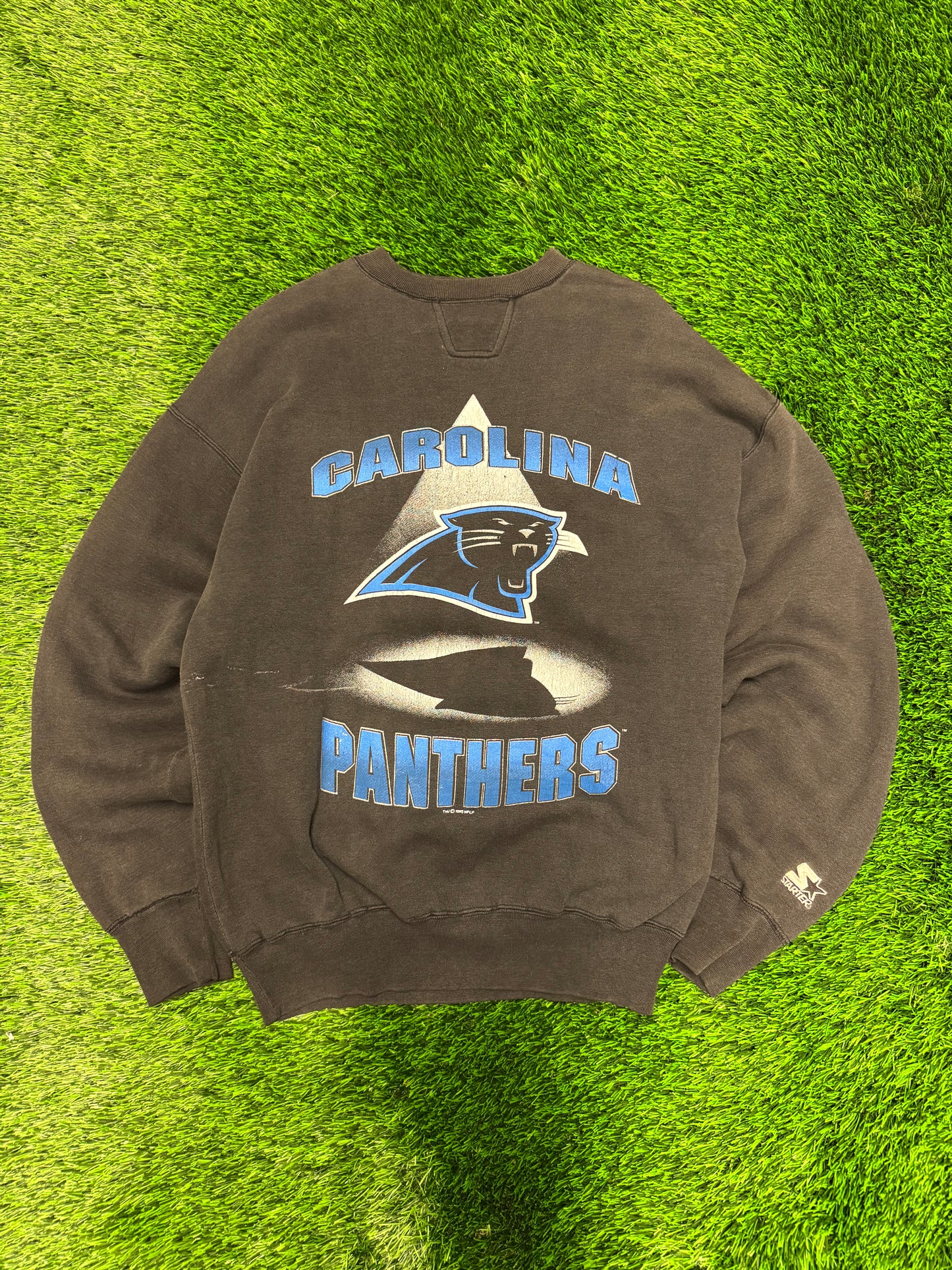 90s Carolina Panthers Starter Black Crewneck (M)