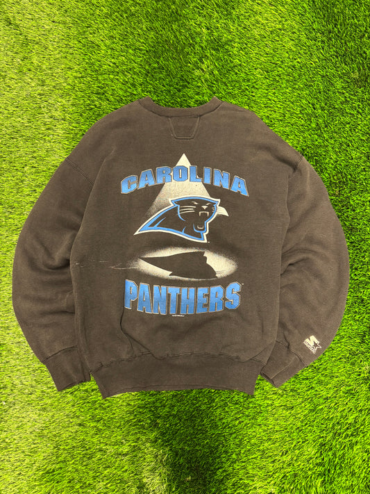 90s Carolina Panthers Starter Black Crewneck (M)