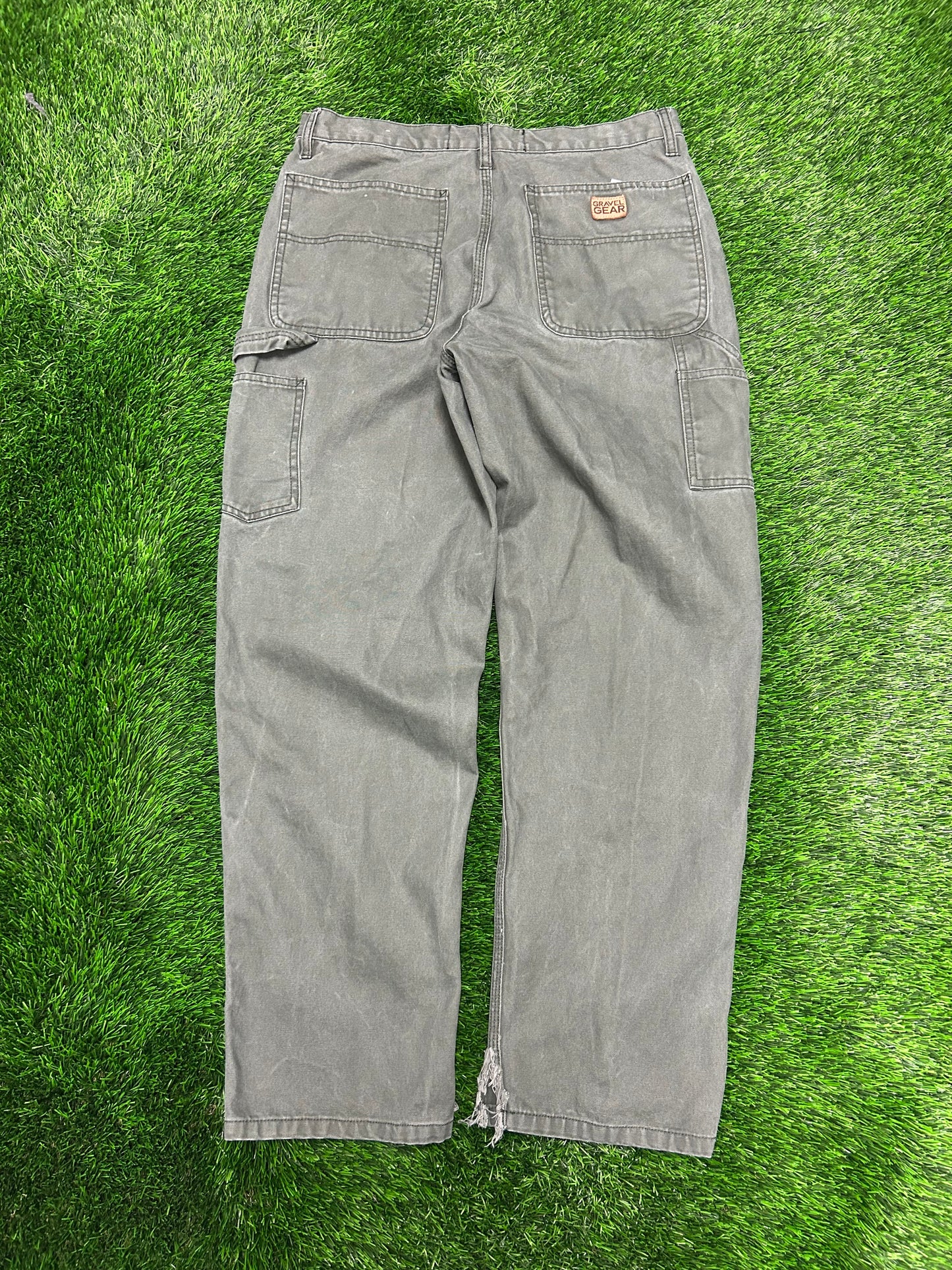 00s Gravel Gear Faded Olive Workwear Pants (34 x 32)