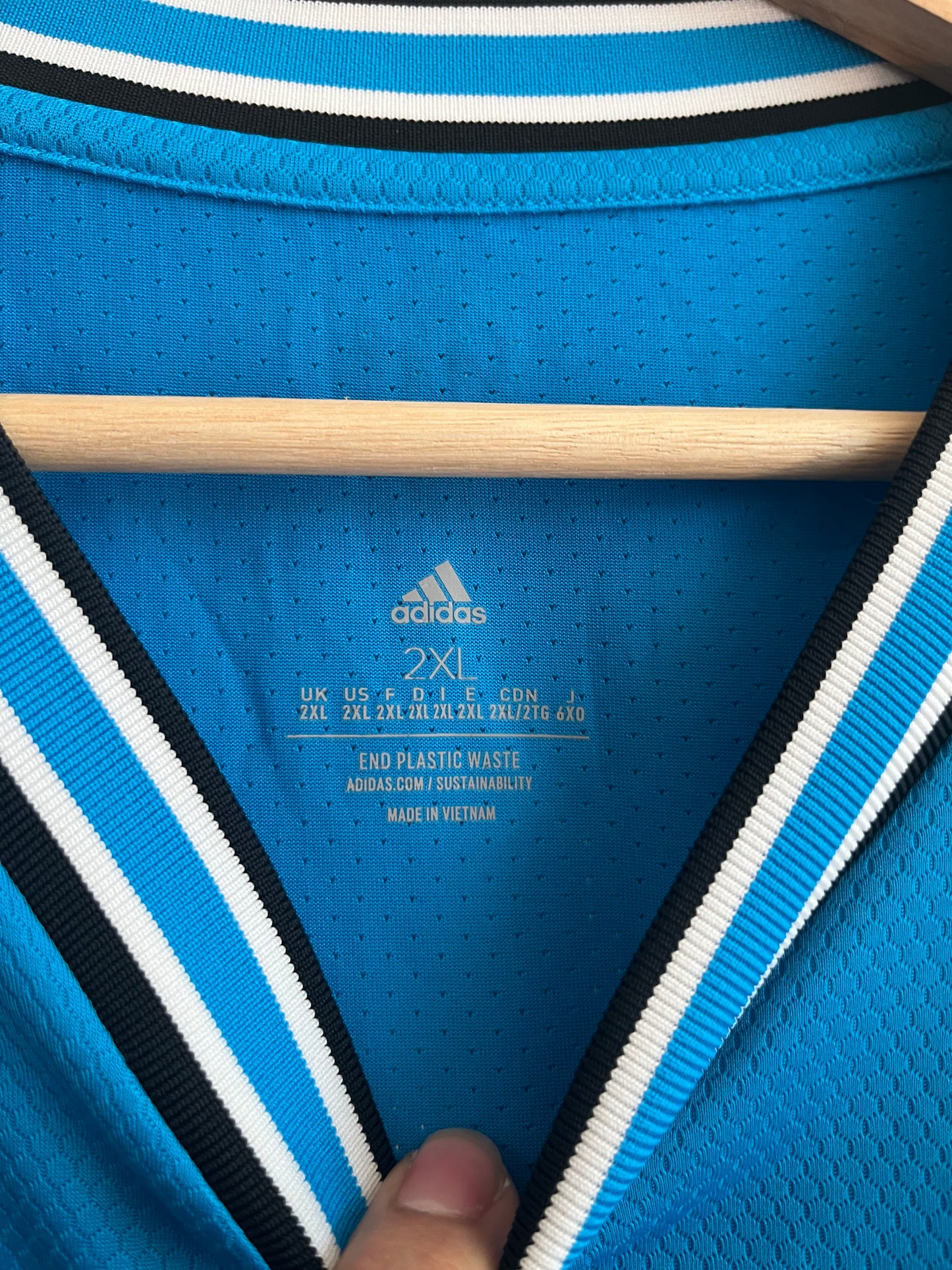 2023 Charlotte FC Adidas Ally Blue and White Soccer Jersey (XXL)