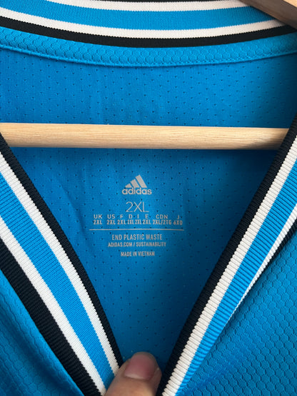 2023 Charlotte FC Adidas Ally Blue and White Soccer Jersey (XXL)