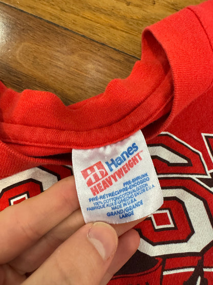 90s NC State Wolfpack Hanes Red Vintage Tee (L)