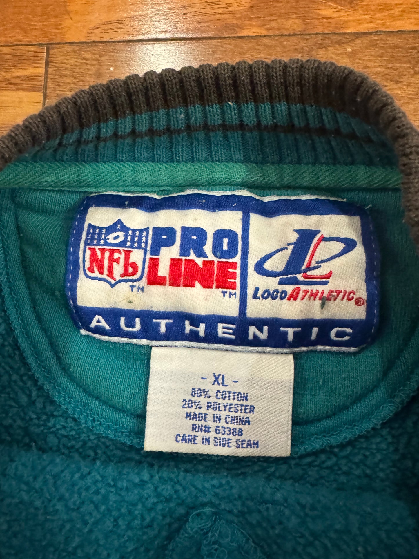 90s Carolina Panthers Faded Blue Logo Athletic Crewneck (XL)