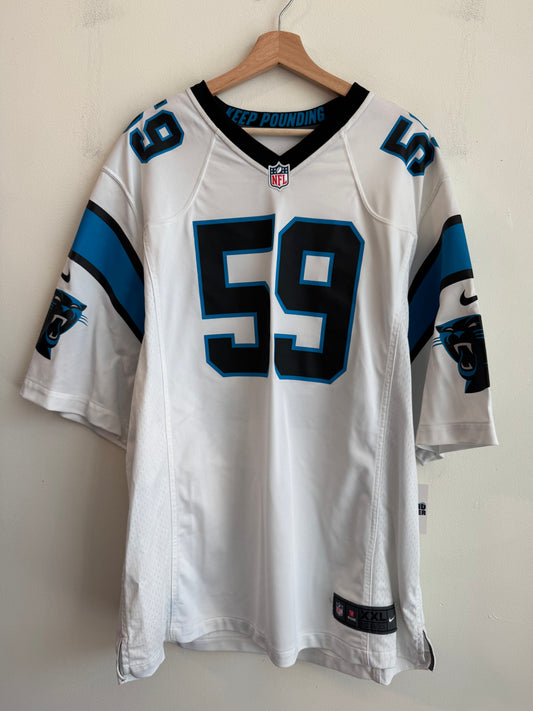 2010s Carolina Panthers Luke Kuechly Nike Away Jersey (XXL)