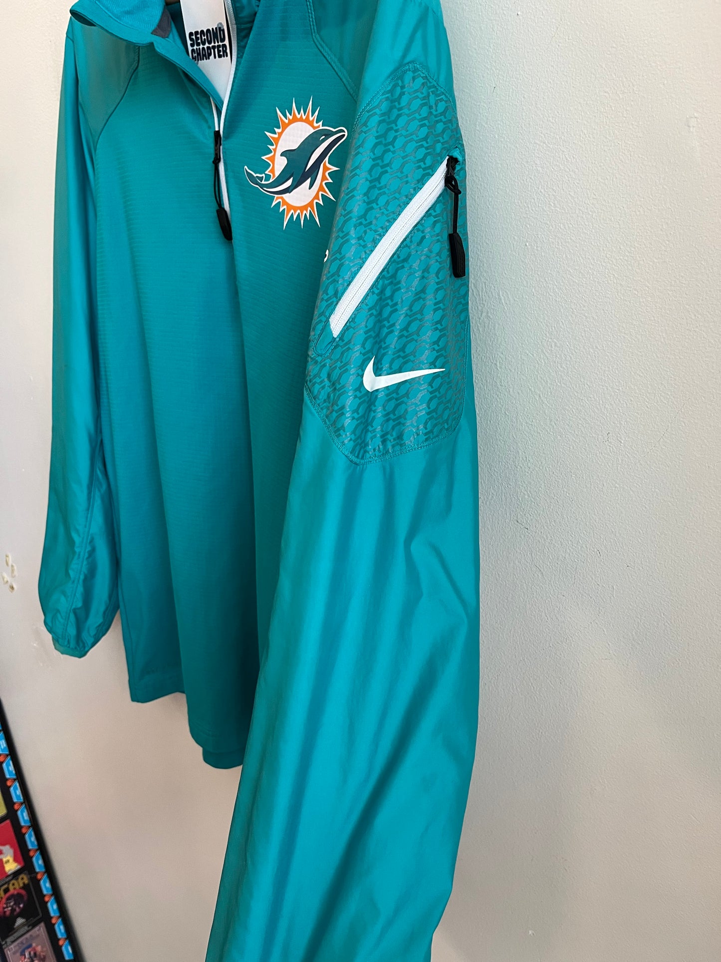 2010s Miami Dolphins Dri-Fit Nike Windbreaker (M)