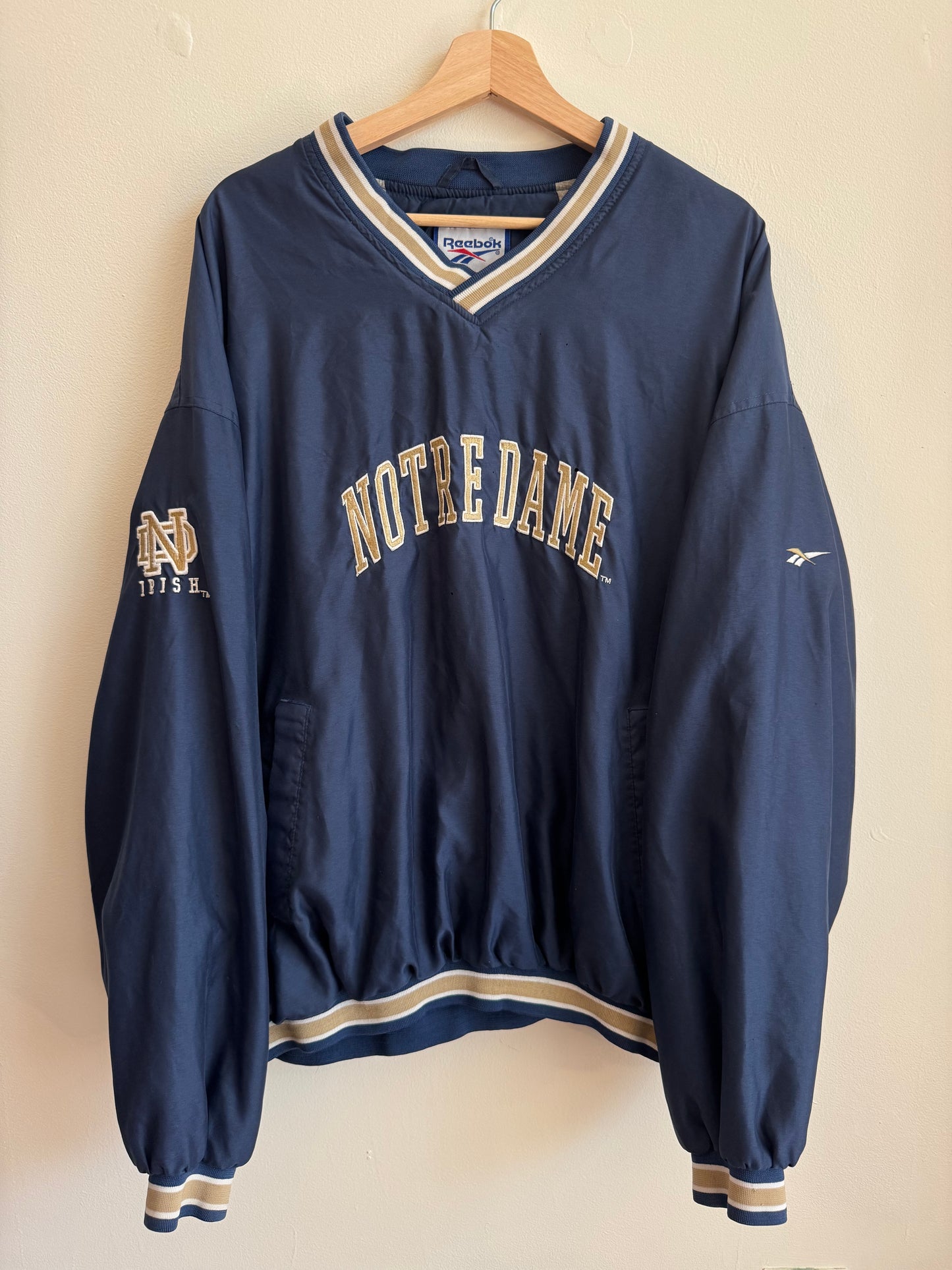 90s Notre Dame University Reebok Windbreaker (XXL)