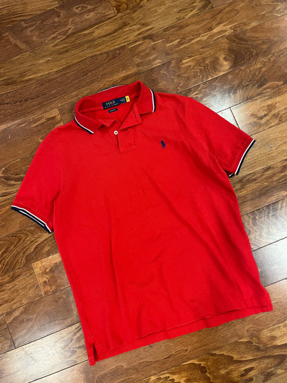 00s Polo Ralph Lauren Red Shirt (M)