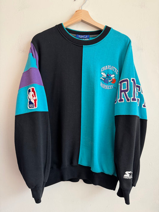 90s Charlotte Hornets 2 Tone Starter Crewneck (M)