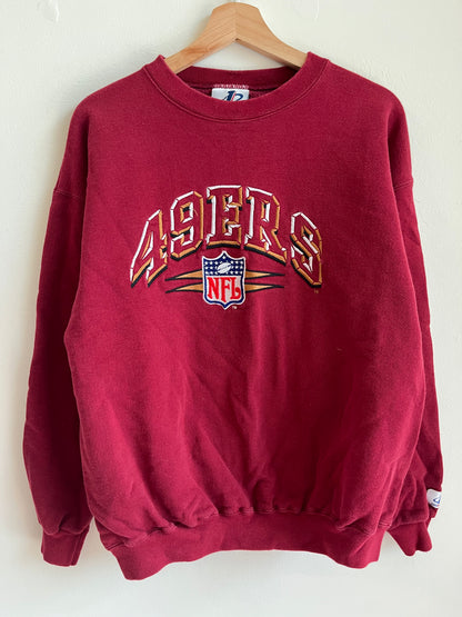90s San Francisco 49ers NFL Logo Athletic Crewneck (M)