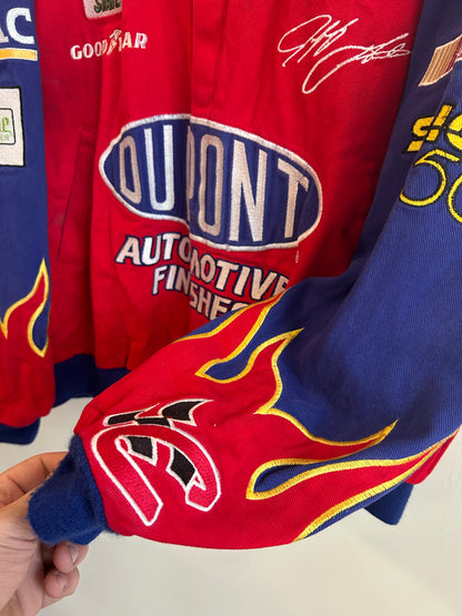 90s Nascar Jeff Gordon Dupont Flames Vintage Racing Jacket (XXL)